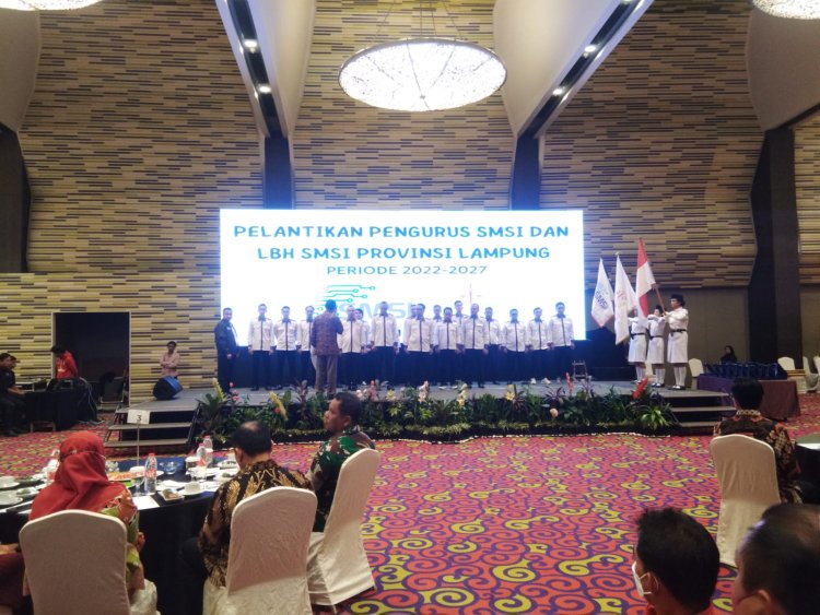 KADIN Lampung Hadiri Pelantikan Pengurus SMSI dan LBH SMSI Provinsi Lampung